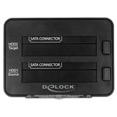 Delock 63992 USB 3.0 Kettős fogadó állomás 2 db SATA HDD / SSD számára klón és törlési funkcióval