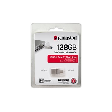 Kingston 128GB USB3.1 C/USB3.1 A Ezüst Pendrive - DTDUO3C/128GB