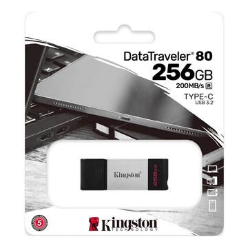 Kingston 256GB USB3.2 C DataTraveler 80 (DT80/256GB) Pendrive