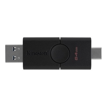 Kingston 64GB USB3.2 A /USB3.2 C Fekete (DTDE/64GB) Pendrive