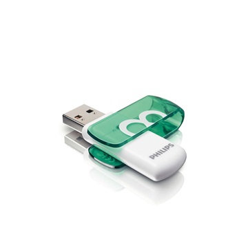 Philips Pendrive USB 2.0 8GB Vivid Edition - zöld