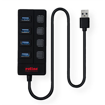 Roline Hub USB 3.2 A - 4x USB kapcsolható