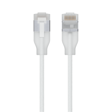 Ubiquiti UniFi Premium Braided Patch kábel 0,3m, S/FTP, Cat.6A, fehér