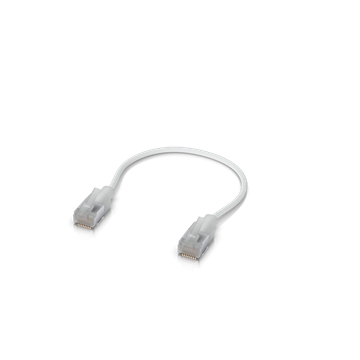 Ubiquiti UniFi Premium Braided Patch kábel 0,3m, S/FTP, Cat.6A, fehér