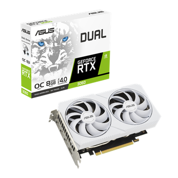 ASUS NVIDIA RTX 3060 8GB GDDR6 - DUAL-RTX3060-O8G-WHITE