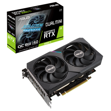 ASUS NVIDIA RTX 3060 Ti 8GB - DUAL-RTX3060TI-O8G-MINI-V2 - Low Hashrate (LHR)