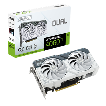 ASUS NVIDIA RTX 4060 Ti 8GB GDDR6 - DUAL-RTX4060TI-O8G-WHITE