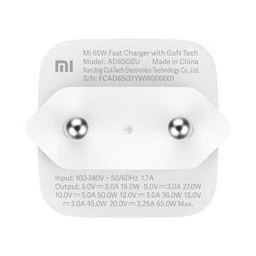 Xiaomi Mi 65W Fast Charger with GaN Tech hálózati töltőadapter - BHR4499GL