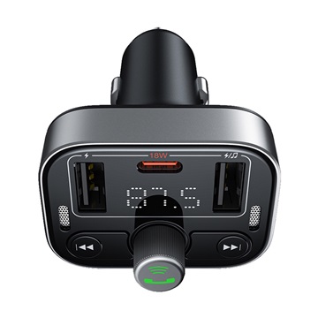 Baseus S-09 Pro FM transzmitter, zenelejátszó, autós töltő, fekete