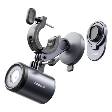 Baseus PrimeTrip 2-in-1 kerékpáros lámpa és telefontartó, fekete