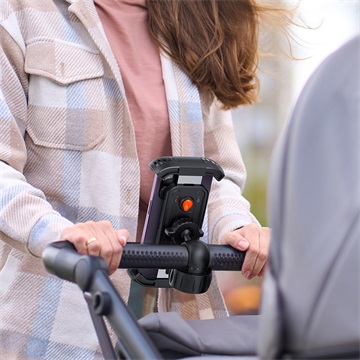 Baseus QuickGo kormányrúdra rögzíthető, kerékpáros telefontartó, fekete