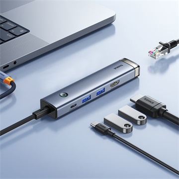 Baseus UltraJoy 5-Port HUB AIR dokkoló állomás, szürke