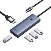 Baseus UltraJoy 5-Port HUB dokkoló állomás, szürke