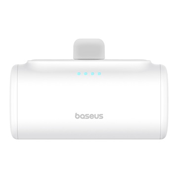 Baseus Compact gyorstöltő powerbank 5000 mAh, 20W iPhone csatlakozóval, fehér