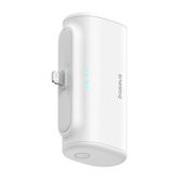 Baseus Compact gyorstöltő powerbank 5000 mAh, 20W iPhone csatlakozóval, fehér