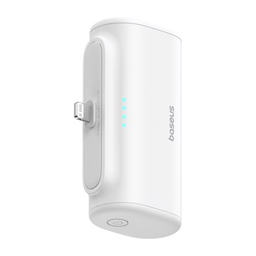 Baseus Compact gyorstöltő powerbank 5000 mAh, 20W iPhone csatlakozóval, fehér