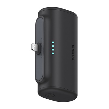 Baseus Compact gyorstöltő powerbank 5000 mAh, 20W iPhone csatlakozóval, fekete