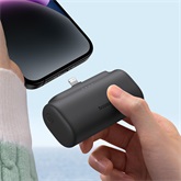 Baseus Compact gyorstöltő powerbank 5000 mAh, 20W iPhone csatlakozóval, fekete