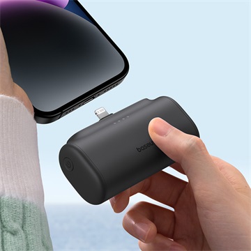 Baseus Compact gyorstöltő powerbank 5000 mAh, 20W iPhone csatlakozóval, fekete