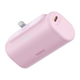 Baseus Compact gyorstöltő powerbank 5000 mAh, 20W iPhone csatlakozóval, rózsaszín