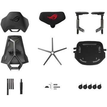 ASUS ROG Destrier Ergo gaming szék - Fekete