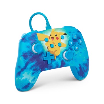 PowerA Enhanced Nintendo Switch vezetékes kontroller - Tie Dye Pikachu