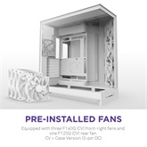 NZXT Midi - H9 Flow (2025) - Matt fehér - CM-H92FW-01