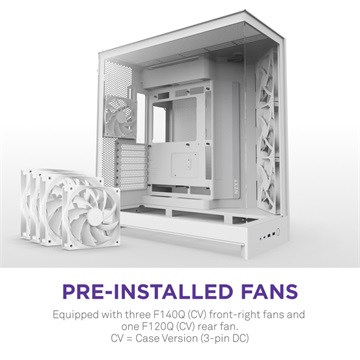 NZXT Midi - H9 Flow (2025) - Matt fehér - CM-H92FW-01