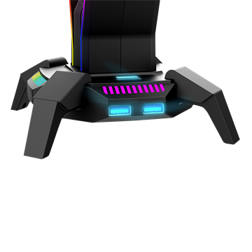 MARVO Kobe 30 RGB világítású fejhallgató tartó - fekete