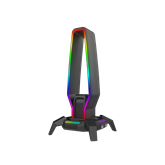 MARVO Kobe 30 RGB világítású fejhallgató tartó - fekete