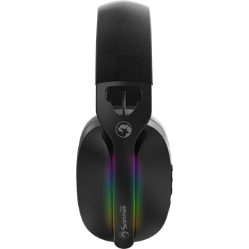 MARVO Pulz 70W vezeték nélküli fejhallgató - fekete - RGB világítás