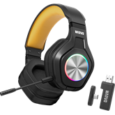 MARVO Pulz 80W vezeték nélküli fejhallgató - fekete - RGB világítás