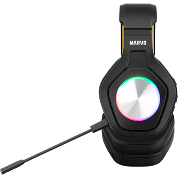 MARVO Pulz 80W vezeték nélküli fejhallgató - fekete - RGB világítás