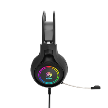 MARVO Tactic 30 vezetékes fejhallgató - fekete - RGB világítás