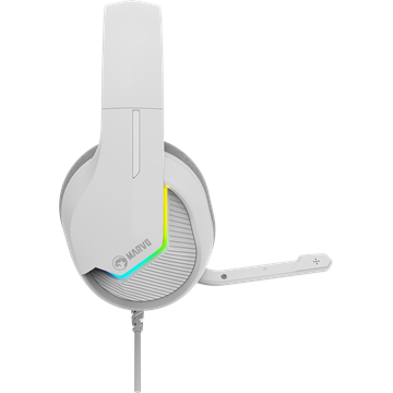 MARVO Tactic 40 vezetékes fejhallgató - fehér - RGB világítás