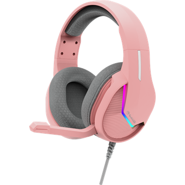 MARVO Tactic 40 vezetékes fejhallgató - rózsaszín - RGB világítás