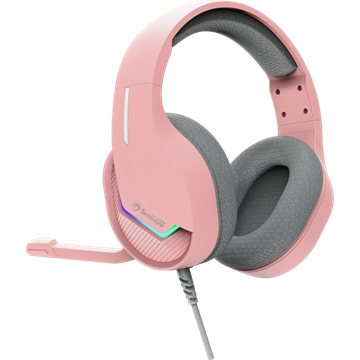 MARVO Tactic 40 vezetékes fejhallgató - rózsaszín - RGB világítás