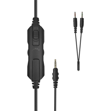 White Shark GH-2540B ELEPHANT vezetékes gamer fejhallgató mikrofonnal - fekete