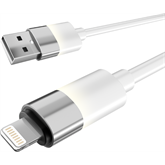 AVAX CB311 GLOWY USB-A - Lightning töltőkábel, fehér - 2m