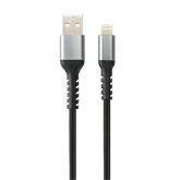 AVAX CB401G STEELY 20W USBA–Lightning töltőkábel, acélszürke - 1,5m
