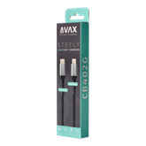 AVAX CB402G STEELY 20W USBC–Lightning töltőkábel, acélszürke - 1,5m