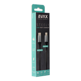 AVAX CB402G STEELY 20W USBC–Lightning töltőkábel, acélszürke - 1,5m