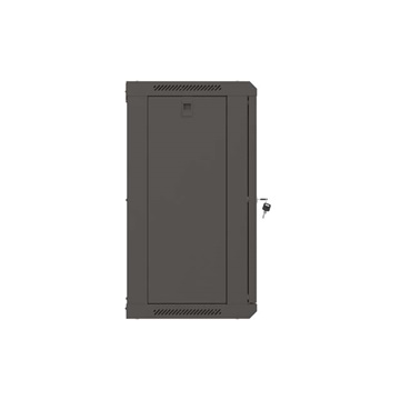 Lanberg 19" fali rack szekrény 12U/540X350, üvegajtó, lapraszerelt, fekete