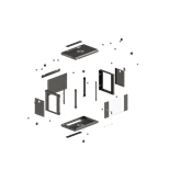 Lanberg 19" fali rack szekrény 4U/540X350 üvegajtó, lapraszerelt, fekete