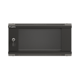 Lanberg 19" fali rack szekrény 4U/540X350 üvegajtó, lapraszerelt, fekete