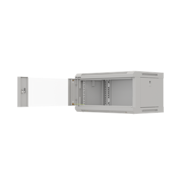 Lanberg 19" fali rack szekrény 4U/540X350 üvegajtó, lapraszerelt, szürke