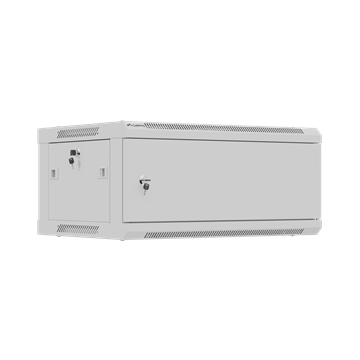 Lanberg 19" fali rack szekrény 4U/600X450 lemezajtó, lapraszerelt, szürke