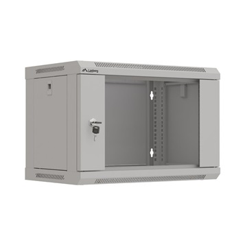 Lanberg 19" fali rack szekrény 6U/540X350 lapraszerelt, szürke V2
