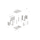 Lanberg 19" fali rack szekrény 9U/540X350 üvegajtó, lapraszerelt, szürke