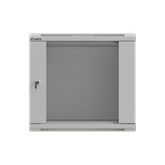 Lanberg 19" fali rack szekrény 9U/540X350 üvegajtó, lapraszerelt, szürke